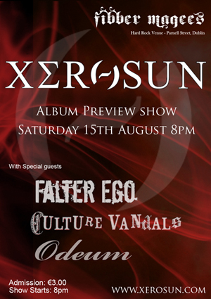 Preview album gig - Saturday 15th August 2009, Fibber Magee's Poster